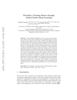 PirouNet: Creating Dance through Artist-Centric Deep Learning