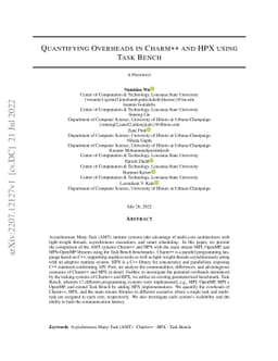 Quantifying Overheads in Charm++ and HPX using Task Bench