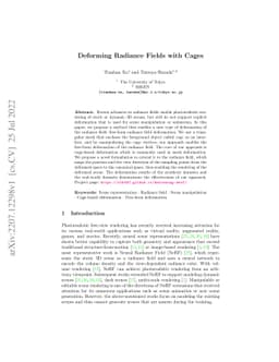 Deforming Radiance Fields with Cages