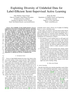 Exploiting Diversity of Unlabeled Data for Label-Efficient
  Semi-Supervised Active Learning