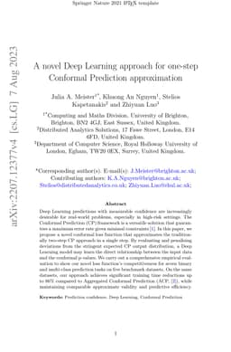 A novel Deep Learning approach for one-step Conformal Prediction
  approximation