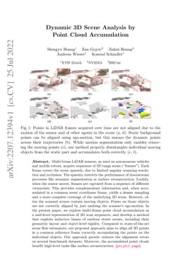 Dynamic 3D Scene Analysis by Point Cloud Accumulation
