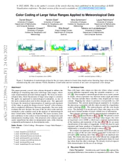 Color Coding of Large Value Ranges Applied to Meteorological Data