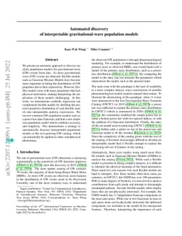 Automated discovery of interpretable gravitational-wave population
  models