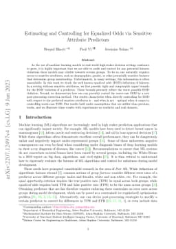 Estimating and Controlling for Equalized Odds via Sensitive Attribute
  Predictors
