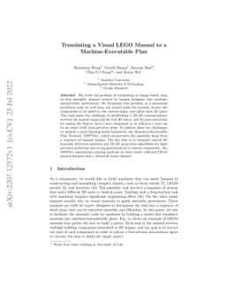 Translating a Visual LEGO Manual to a Machine-Executable Plan