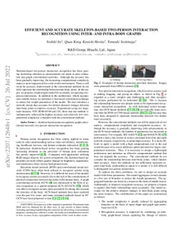 Efficient and Accurate Skeleton-Based Two-Person Interaction Recognition
  Using Inter- and Intra-body Graphs