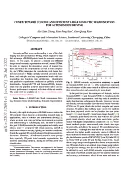 CENet: Toward Concise and Efficient LiDAR Semantic Segmentation for
  Autonomous Driving