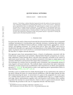 Quiver neural networks