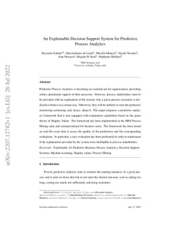 An Explainable Decision Support System for Predictive Process Analytics