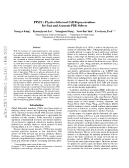 PIXEL: Physics-Informed Cell Representations for Fast and Accurate PDE
  Solvers