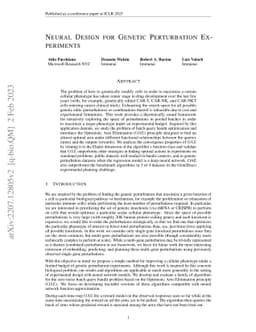 Neural Design for Genetic Perturbation Experiments