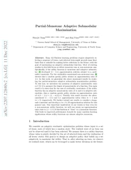 Partial-Monotone Adaptive Submodular Maximization