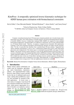 KinePose: A temporally optimized inverse kinematics technique for 6DOF
  human pose estimation with biomechanical constraints