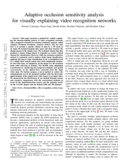 Adaptive occlusion sensitivity analysis for visually explaining video
  recognition networks