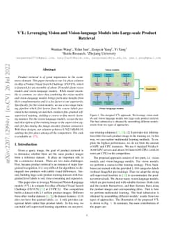 V$^2$L: Leveraging Vision and Vision-language Models into Large-scale
  Product Retrieval