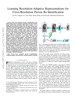 Learning Resolution-Adaptive Representations for Cross-Resolution Person
  Re-Identification