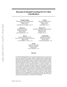 Bayesian Evidential Learning for Few-Shot Classification