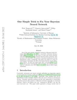 One Simple Trick to Fix Your Bayesian Neural Network