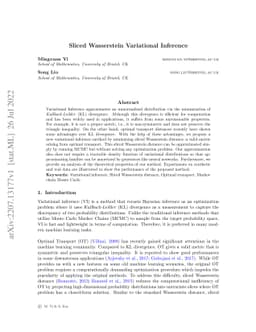 Sliced Wasserstein Variational Inference