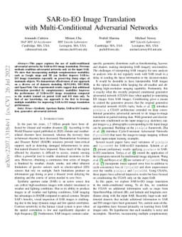 SAR-to-EO Image Translation with Multi-Conditional Adversarial Networks