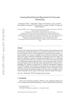 Learning-Based Keypoint Registration for Fetoscopic Mosaicking