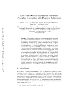 End-to-end Graph-constrained Vectorized Floorplan Generation with
  Panoptic Refinement