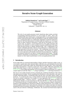 Iterative Scene Graph Generation