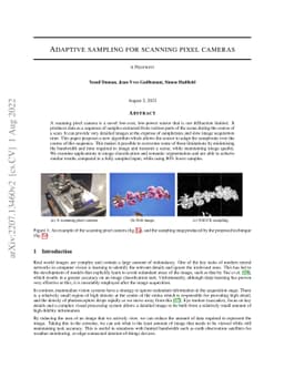 Adaptive sampling for scanning pixel cameras