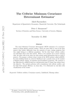 The Cellwise Minimum Covariance Determinant Estimator