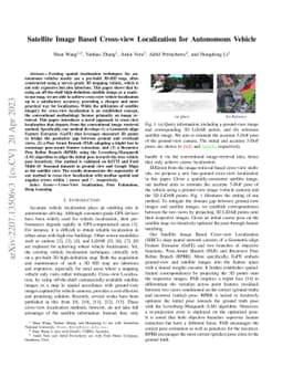 Satellite Image Based Cross-view Localization for Autonomous Vehicle