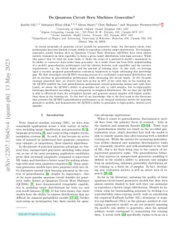 Do Quantum Circuit Born Machines Generalize?