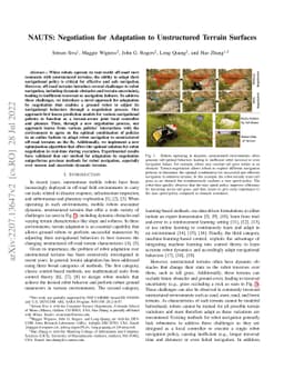 NAUTS: Negotiation for Adaptation to Unstructured Terrain Surfaces