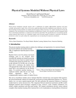 Physical Systems Modeled Without Physical Laws