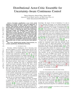 Distributional Actor-Critic Ensemble for Uncertainty-Aware Continuous
  Control