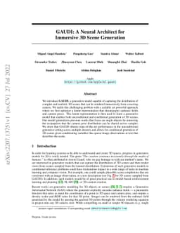 GAUDI: A Neural Architect for Immersive 3D Scene Generation