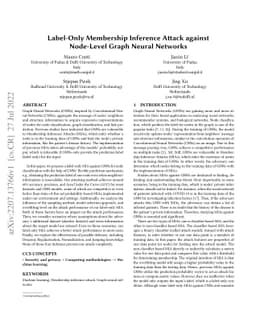 Label-Only Membership Inference Attack against Node-Level Graph Neural
  Networks