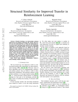 Structural Similarity for Improved Transfer in Reinforcement Learning