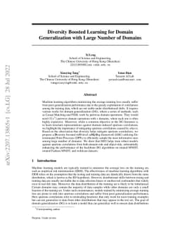 Diversity Boosted Learning for Domain Generalization with Large Number
  of Domains