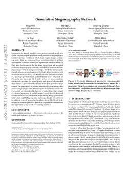 Generative Steganography Network