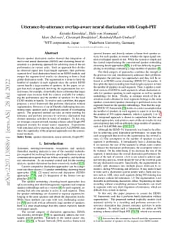 Utterance-by-utterance overlap-aware neural diarization with Graph-PIT