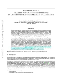 HelixFold-Single: MSA-free Protein Structure Prediction by Using Protein
  Language Model as an Alternative