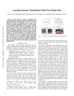 Learning Dynamic Manipulation Skills from Haptic-Play
