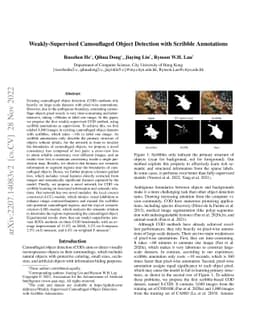 Weakly-Supervised Camouflaged Object Detection with Scribble Annotations