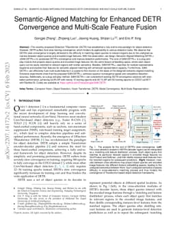 Semantic-Aligned Matching for Enhanced DETR Convergence and Multi-Scale
  Feature Fusion
