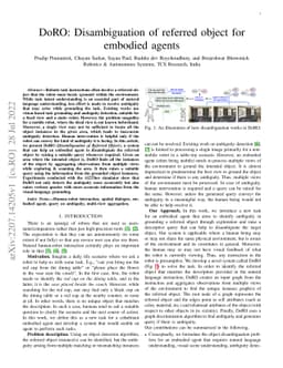 DoRO: Disambiguation of referred object for embodied agents