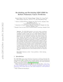 Re-thinking and Re-labeling LIDC-IDRI for Robust Pulmonary Cancer
  Prediction