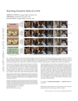 Rewriting Geometric Rules of a GAN