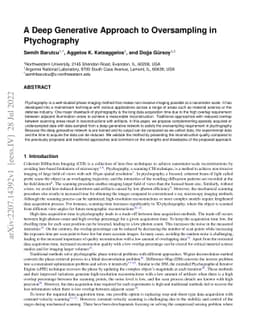 A Deep Generative Approach to Oversampling in Ptychography