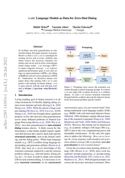 LAD: Language Models as Data for Zero-Shot Dialog